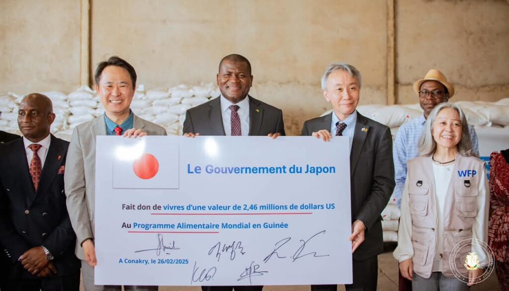 Coopération : le Gouvernement japonais offre des vivres à la Guinée